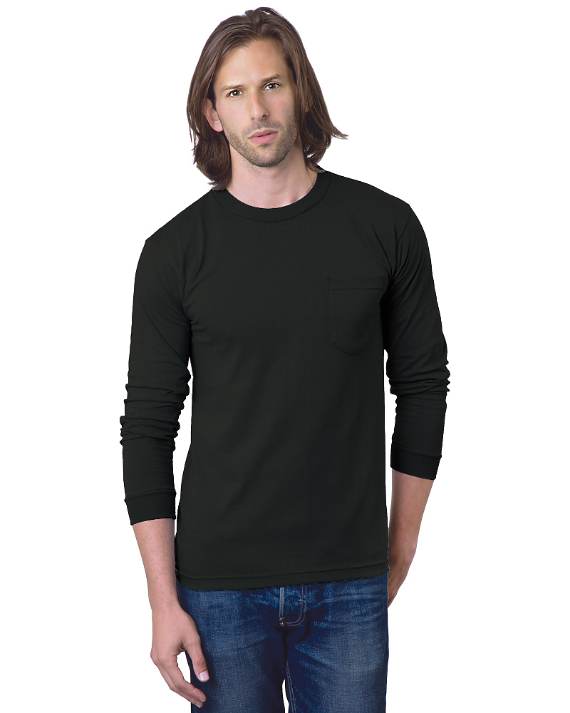 8100 6.1 OZ POCKET L/S CREW