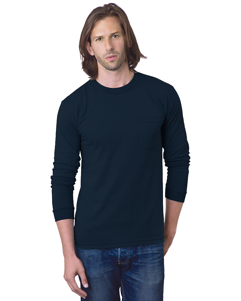 8100 6.1 OZ POCKET L/S CREW