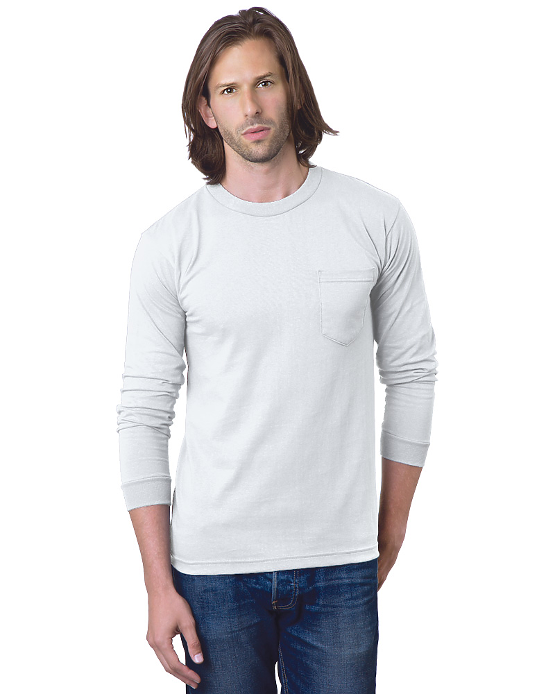 8100 6.1 OZ POCKET L/S CREW