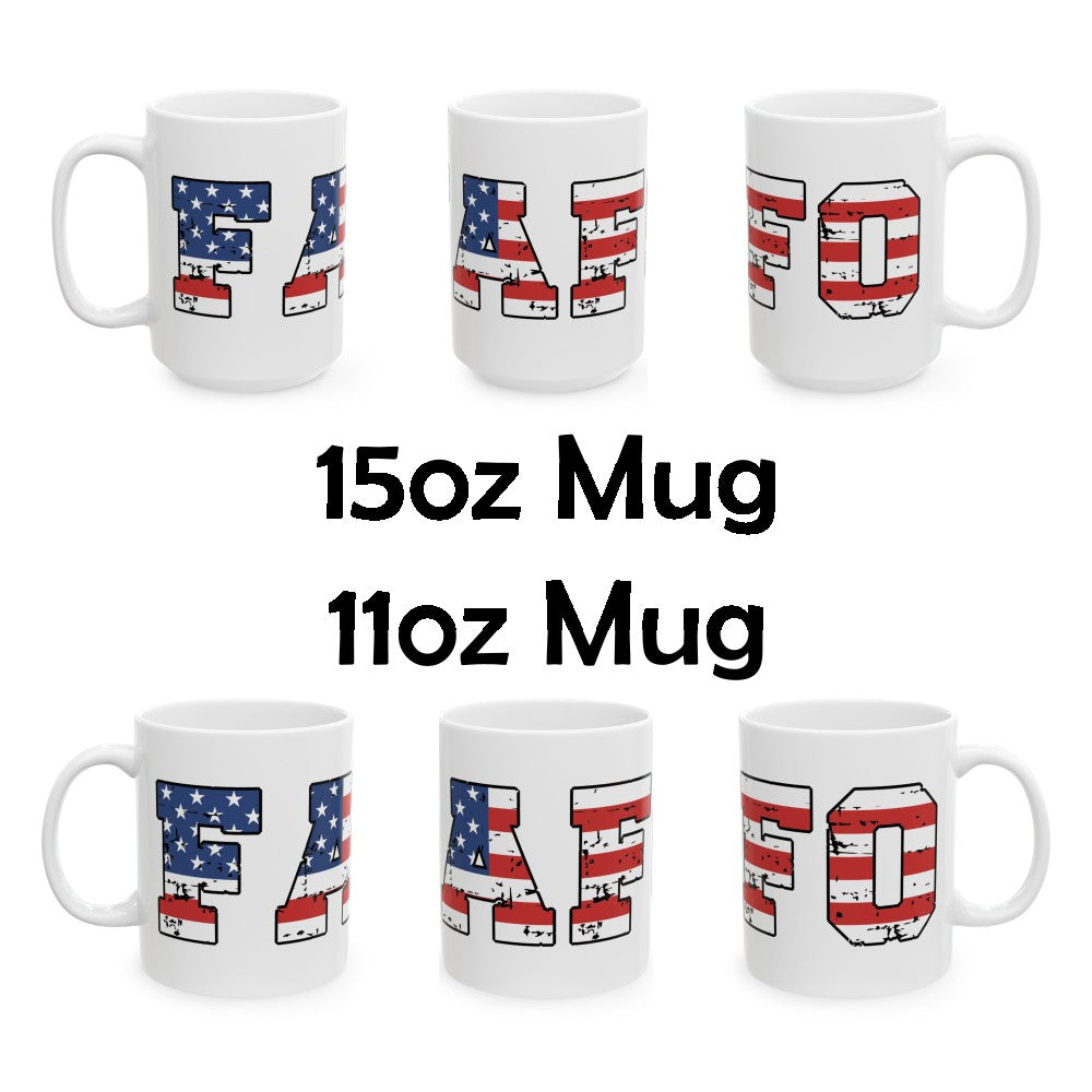 FAFO USA Flag Coffee Mug