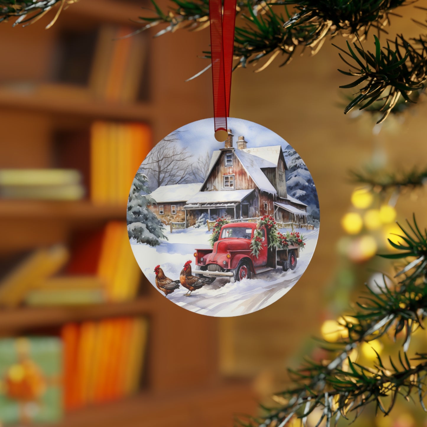 Christmas Farm Ornament