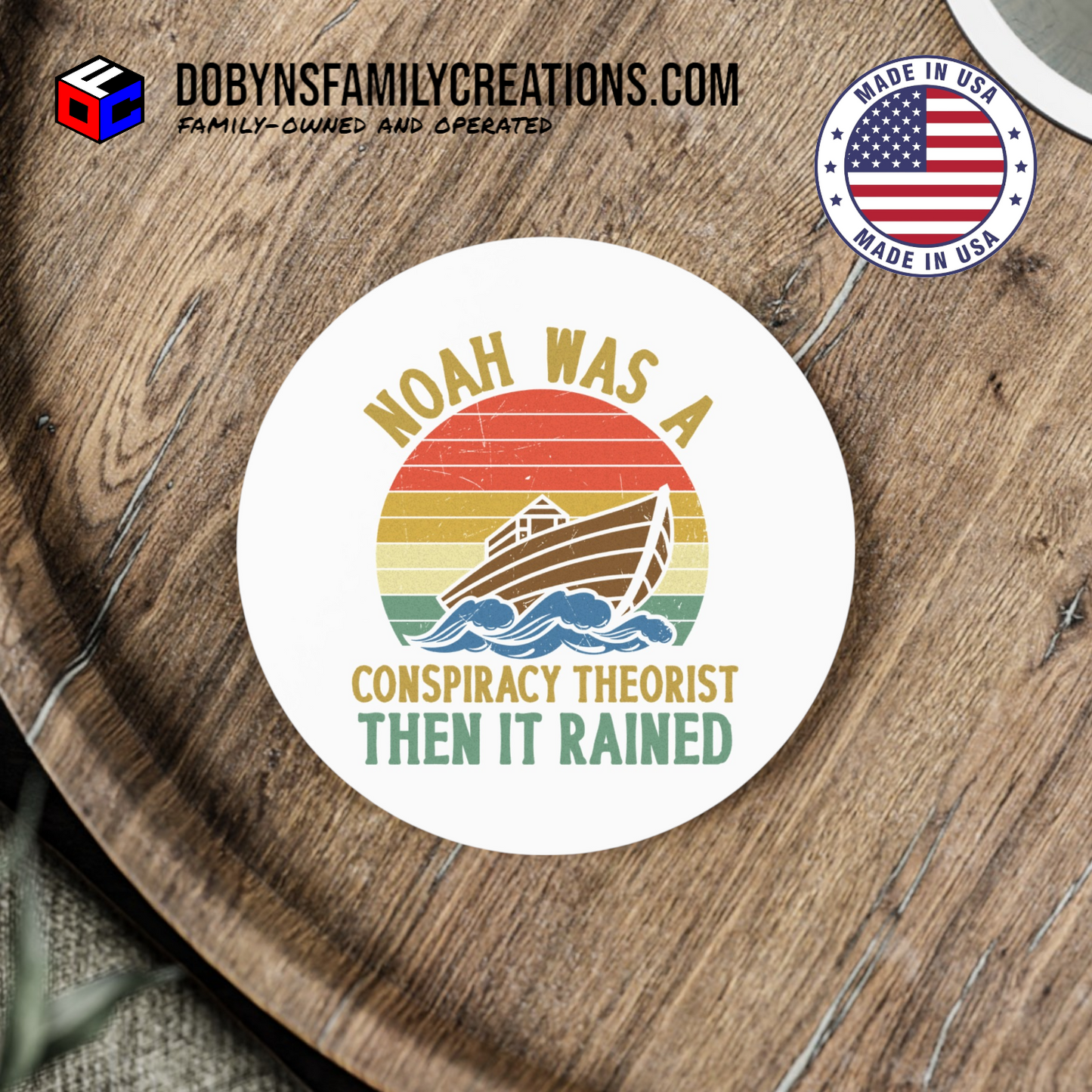 Noah Conspiracy Colorful Coaster