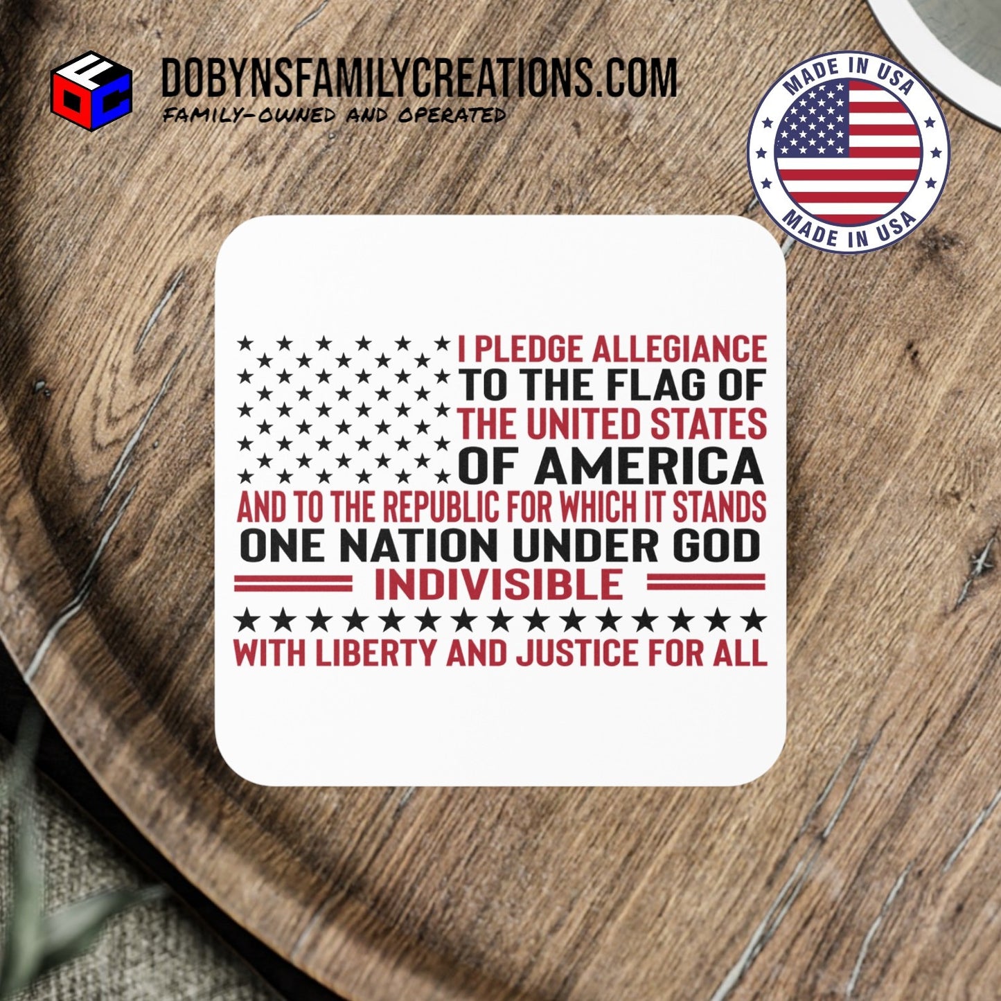 Pledge of Allegiance Coaster