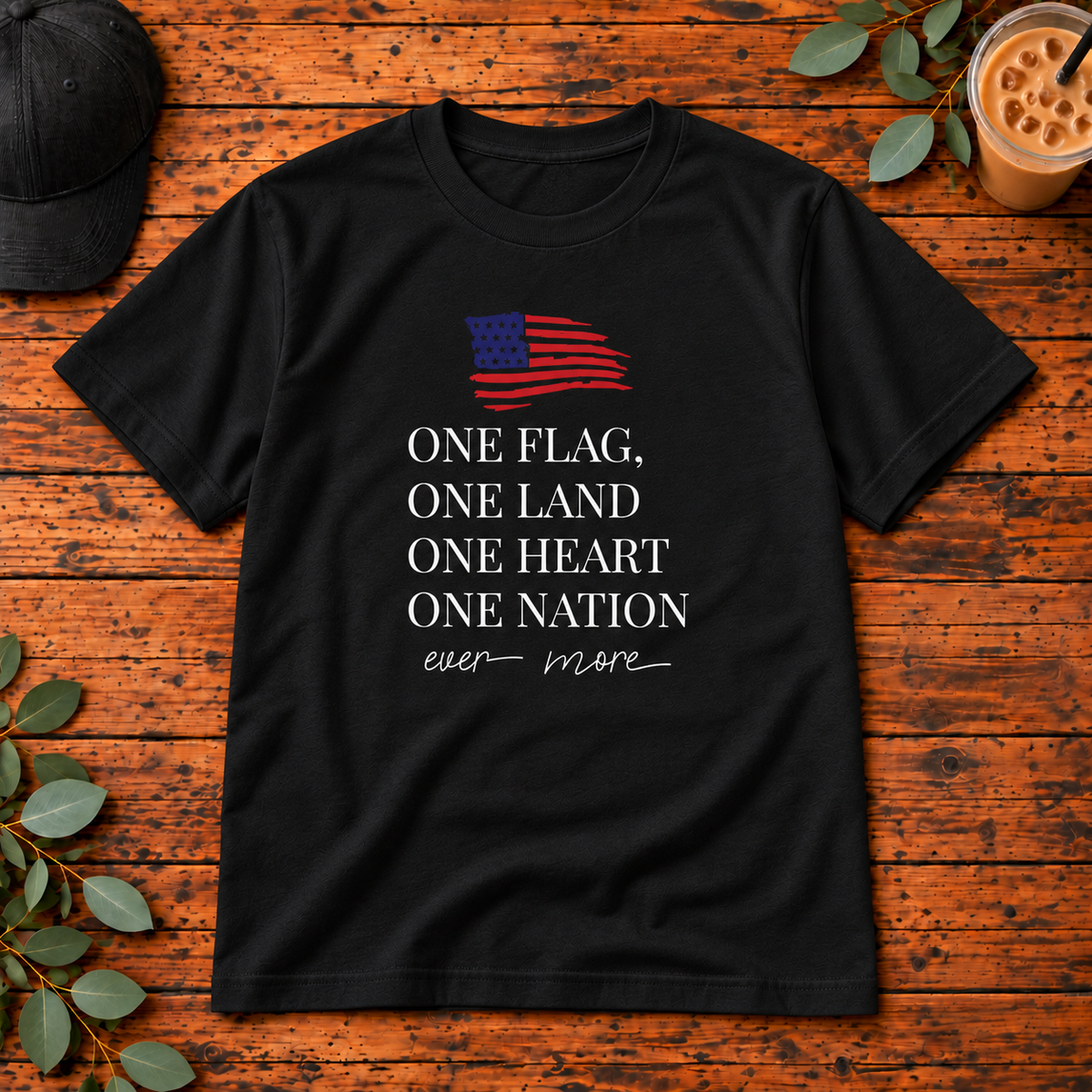 One Flag One Land One Heart One Nation | T-Shirt, Long Sleeve, Crewneck & Hoodie