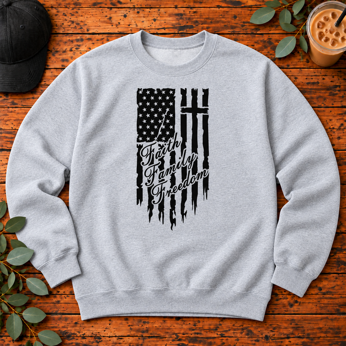 One Nation Under God Faith Family Freedom | T-Shirt, Long Sleeve, Crewneck & Hoodie