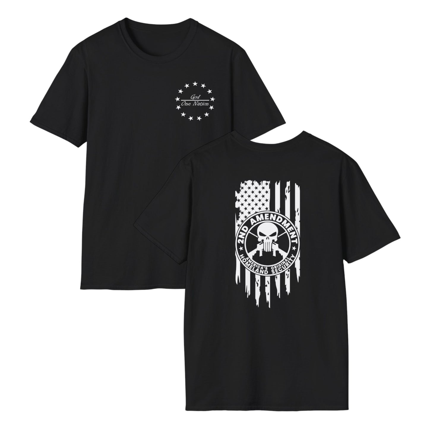 One Nation Under God - 2nd Amendment Cotton Tee Shirt