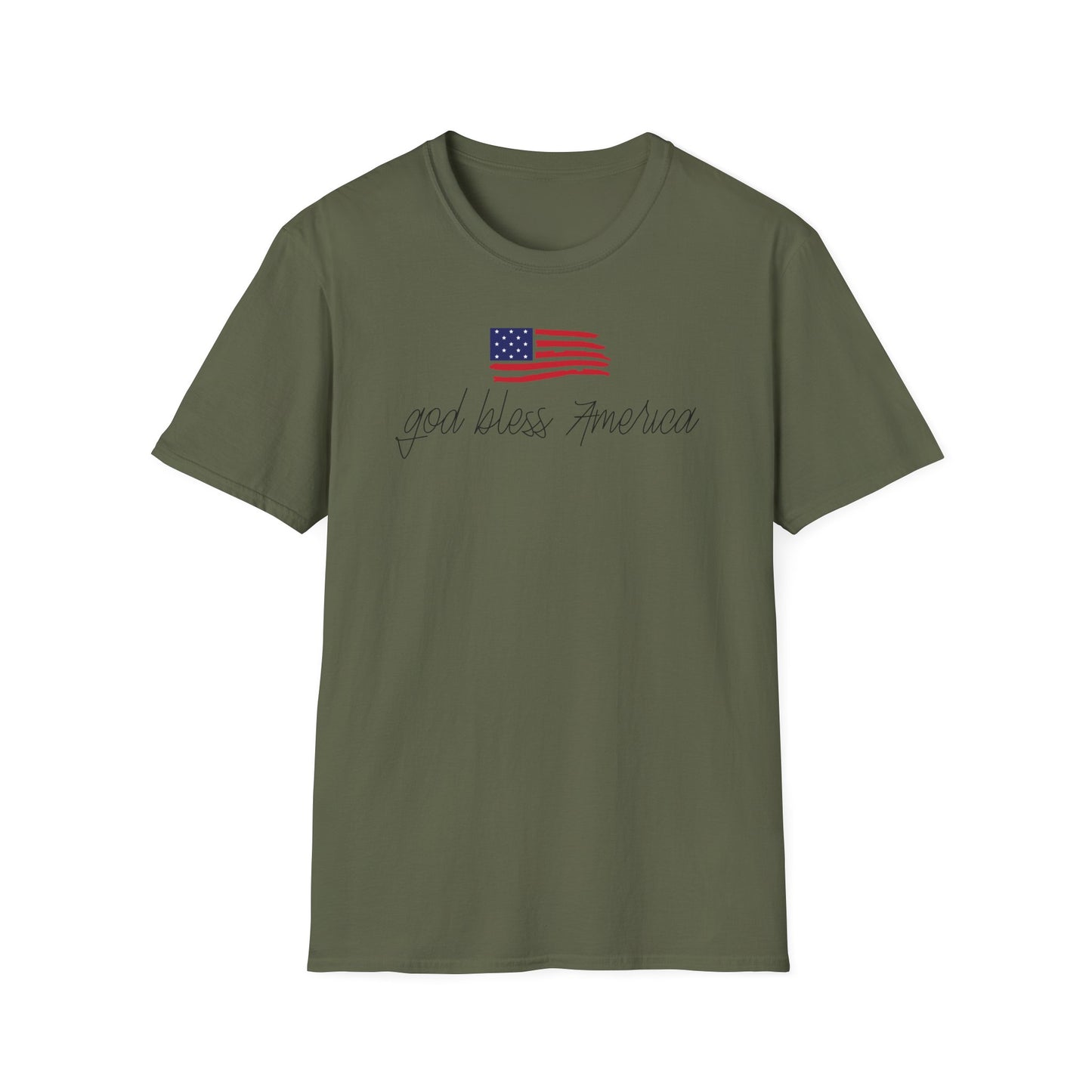 God Bless America Cotton Tee Shirt