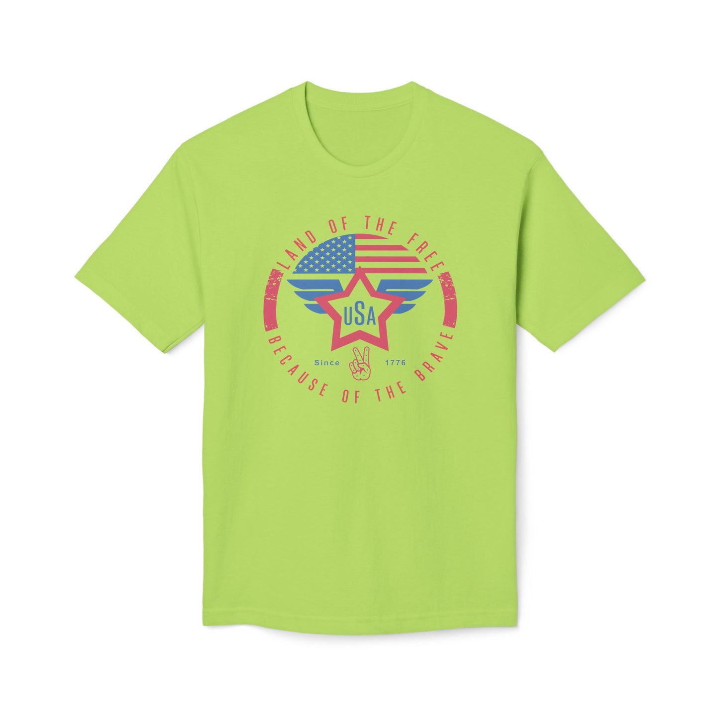 Land of The Free USA Cotton Tee Shirt