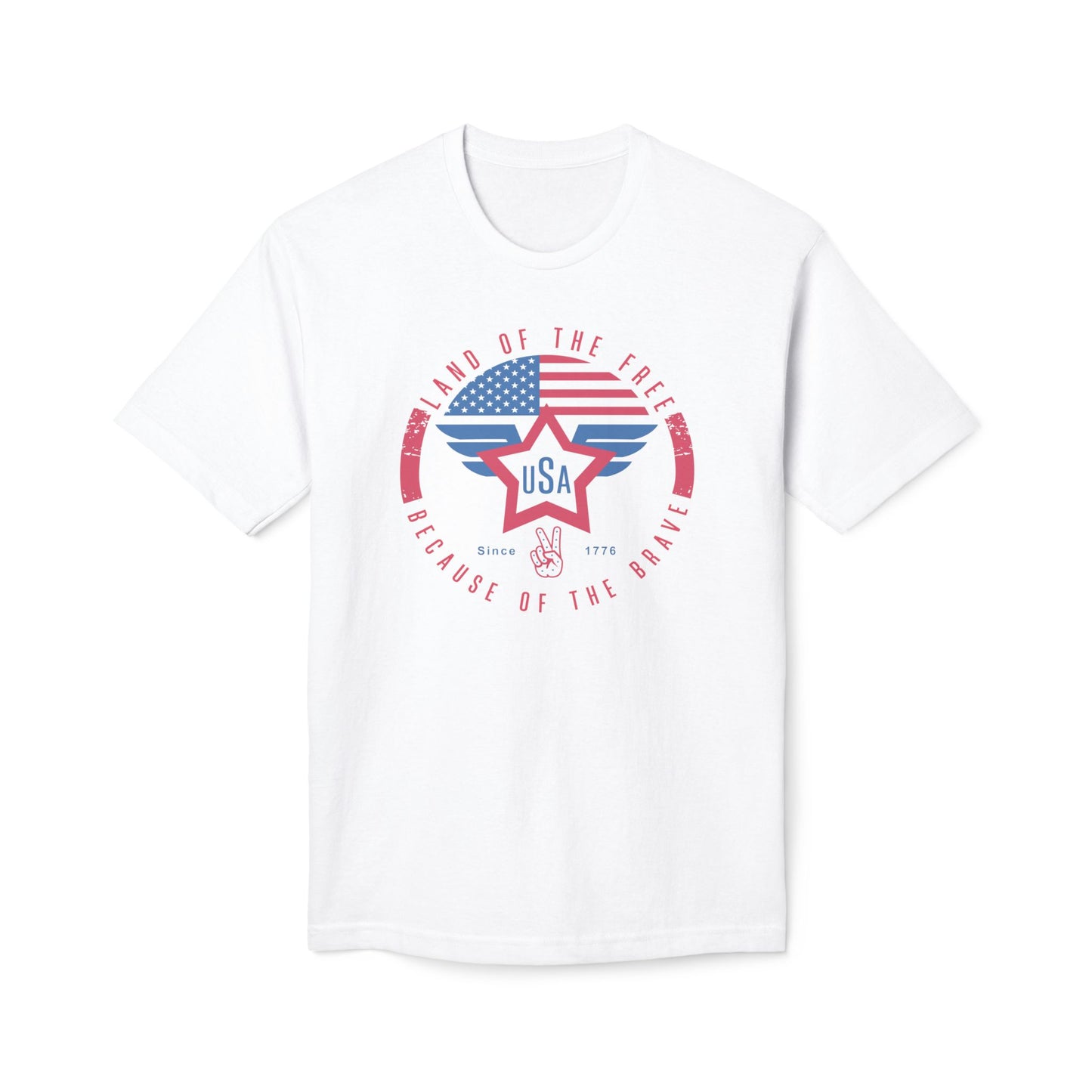 Land of The Free USA Cotton Tee Shirt