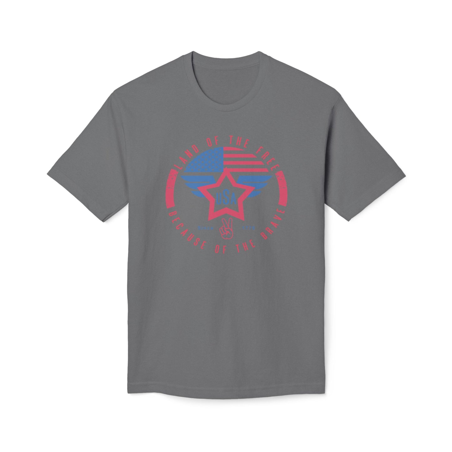 Land of The Free USA Cotton Tee Shirt
