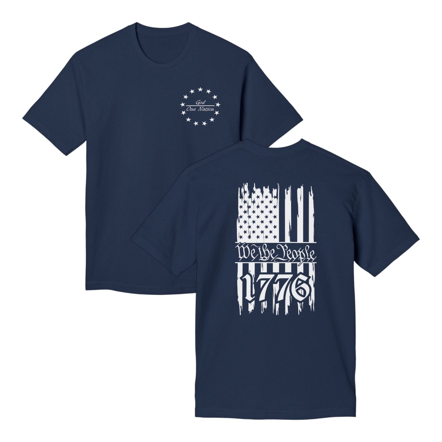 One Nation Under God - We the People Cotton Tee Shirt