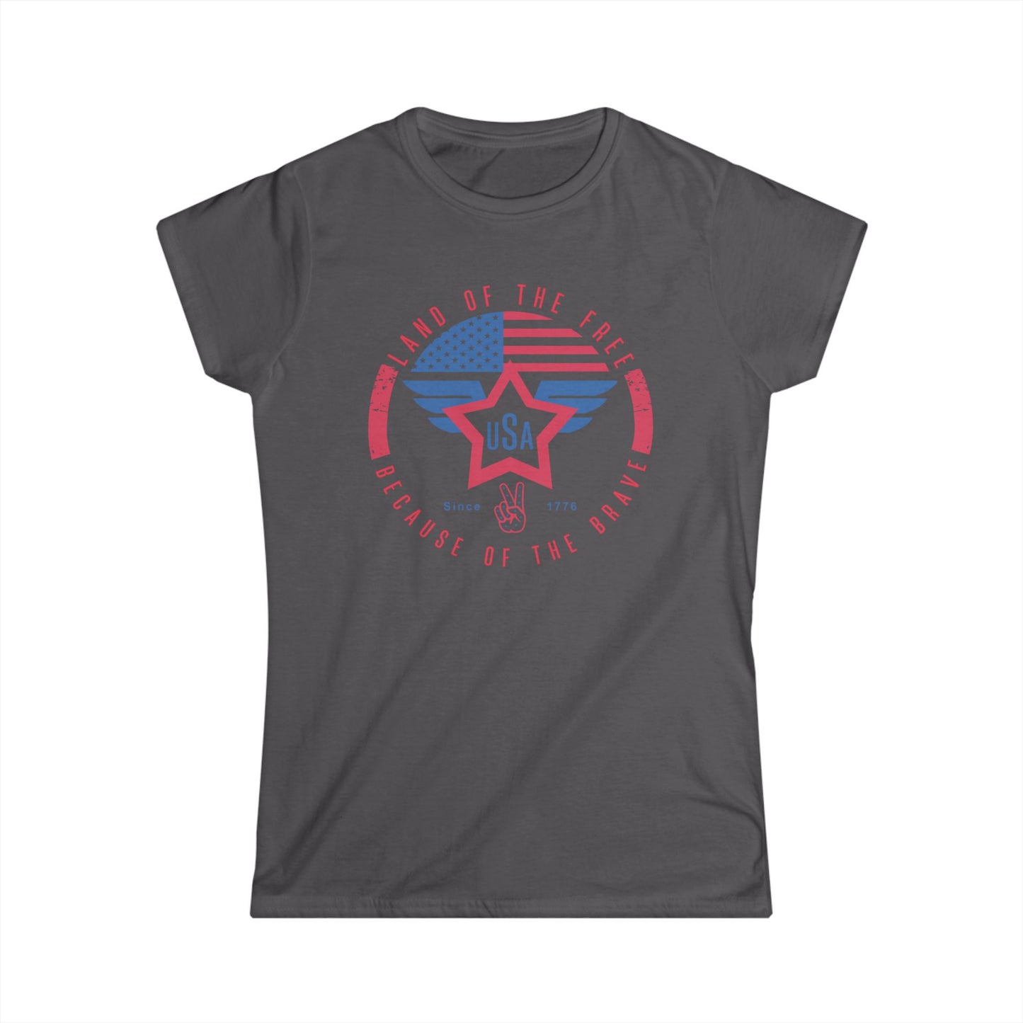 Land of The Free USA Cotton Tee Shirt