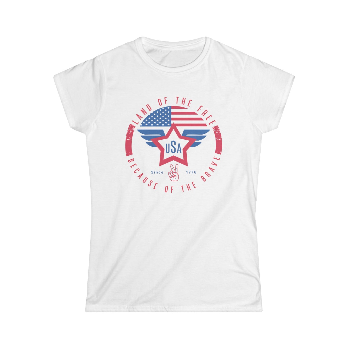 Land of The Free USA Cotton Tee Shirt