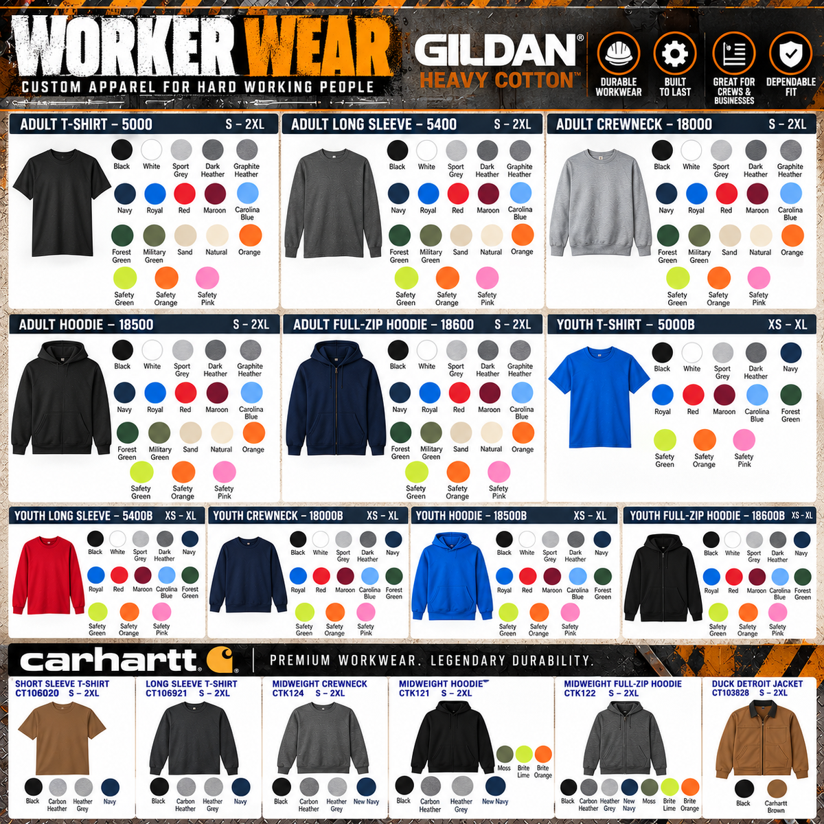 Custom Worker Wear – Upload Your Own Logo or Design