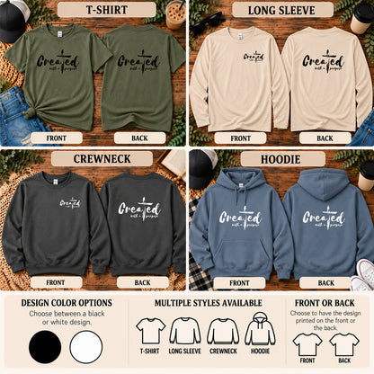 Created With a Purpose Christian Shirt, Crewneck & Hoodie