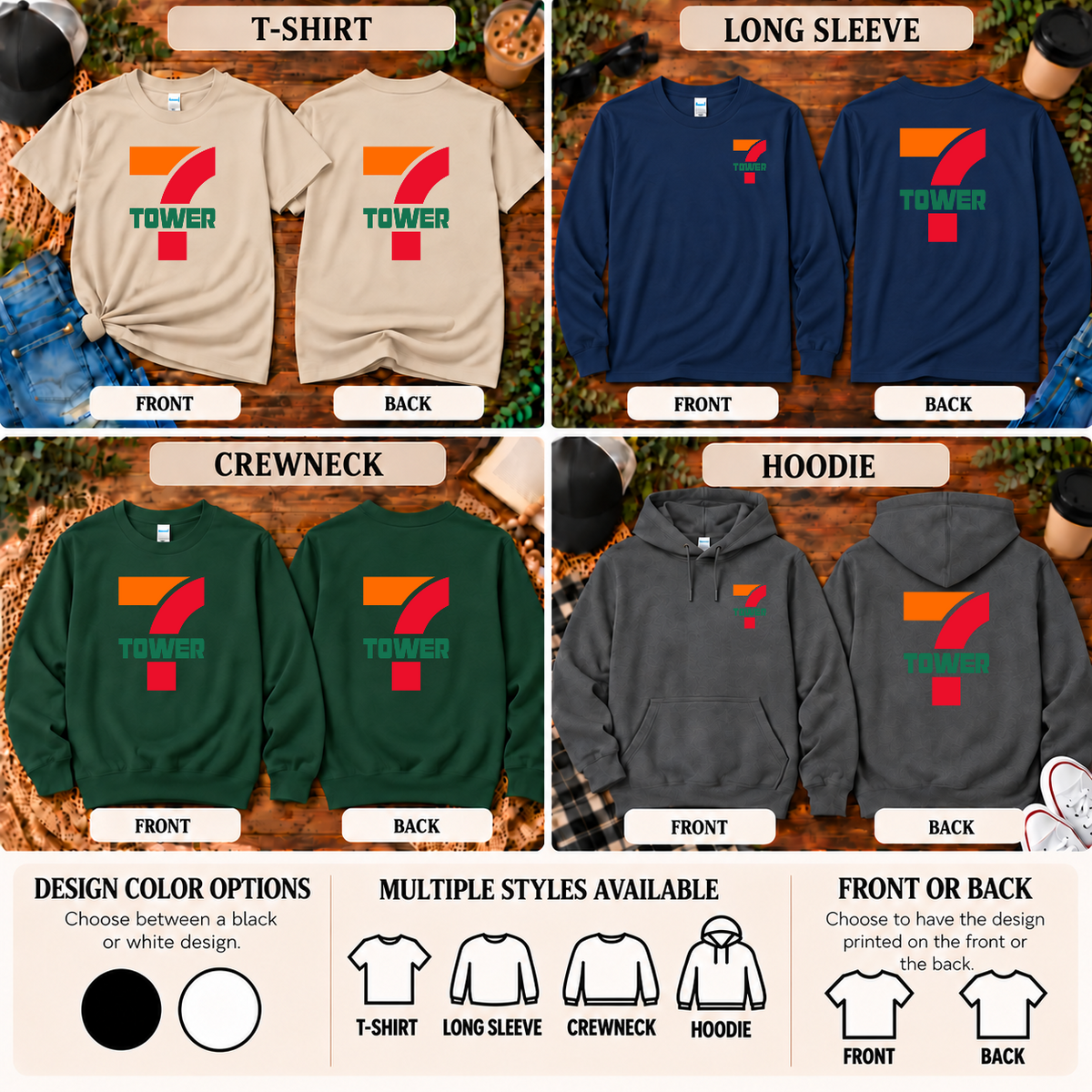 7 Tower Conspiracy Shirt, Crewneck & Hoodie