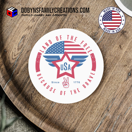 Land Of The Free USA Coaster