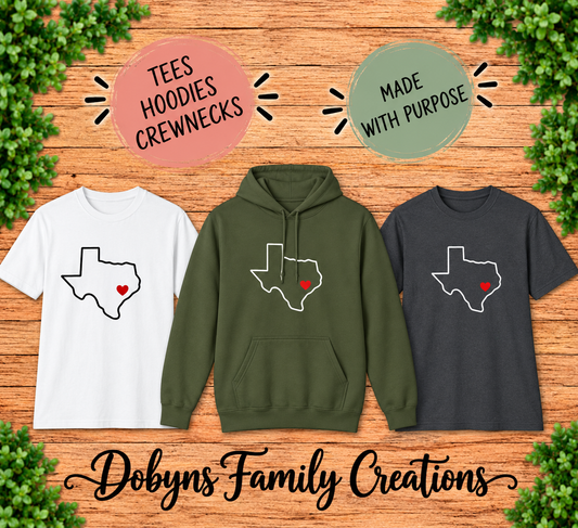 Austin Texas Is Home | Texas Heart Shirt, Crewneck & Hoodie