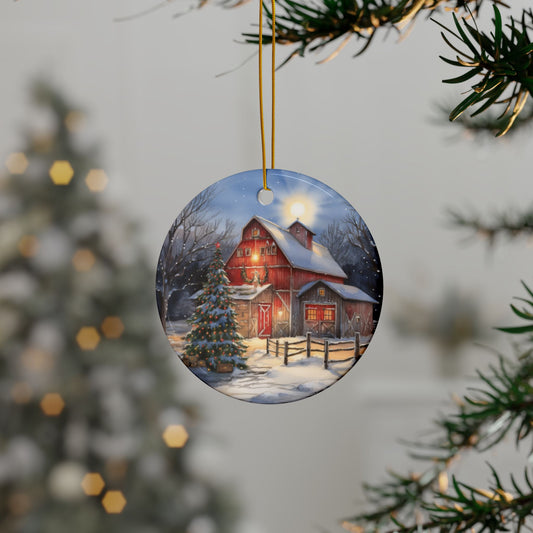 Christmas Barn Ornament