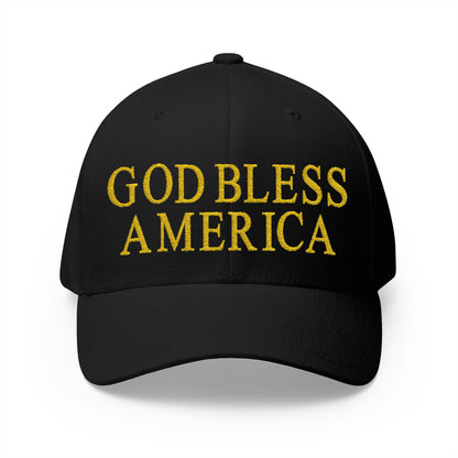 God Bless America Embroidered Hat