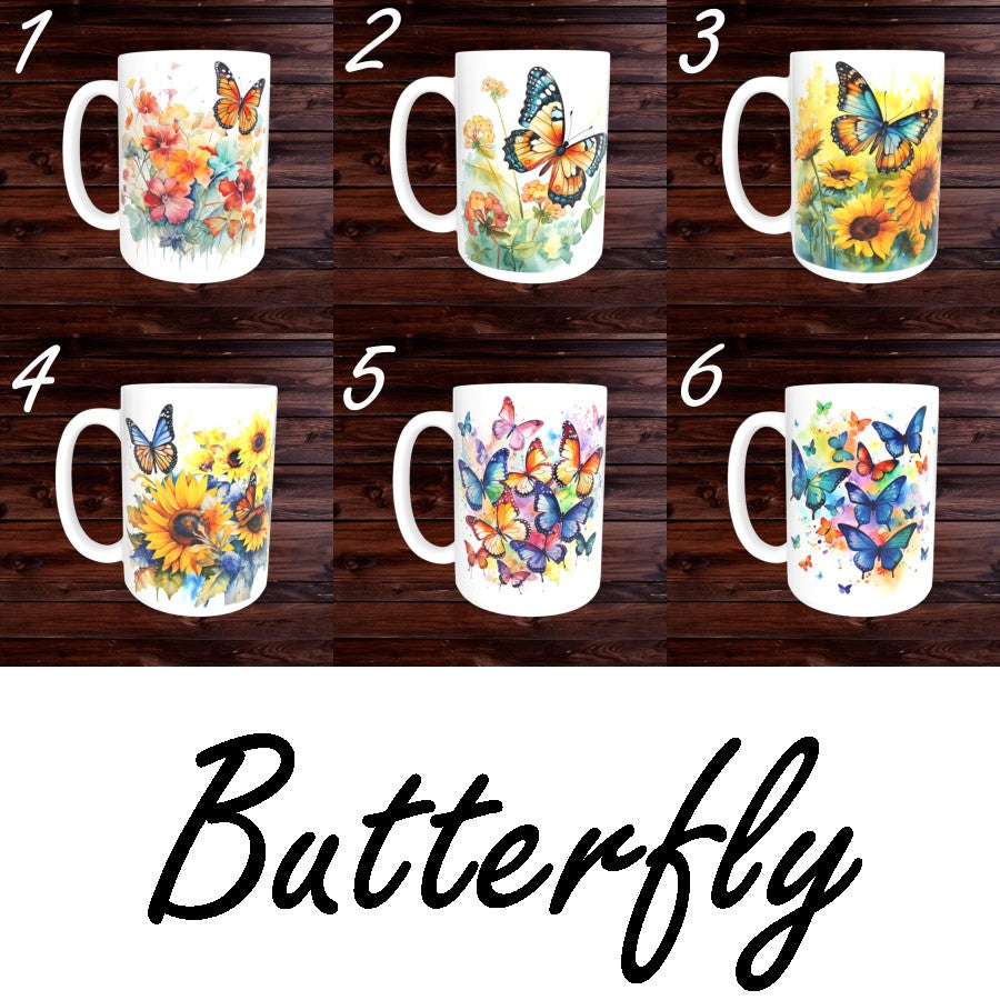 Butterfly Mugs - Animal Coffee Cup - Garden Mug