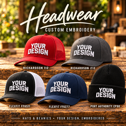 Custom Embroidered Hats & Beanies — Your Design