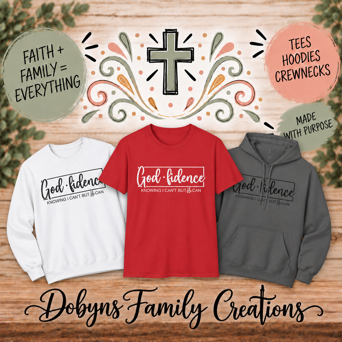 Godfidence Shirt, Crewneck & Hoodie
