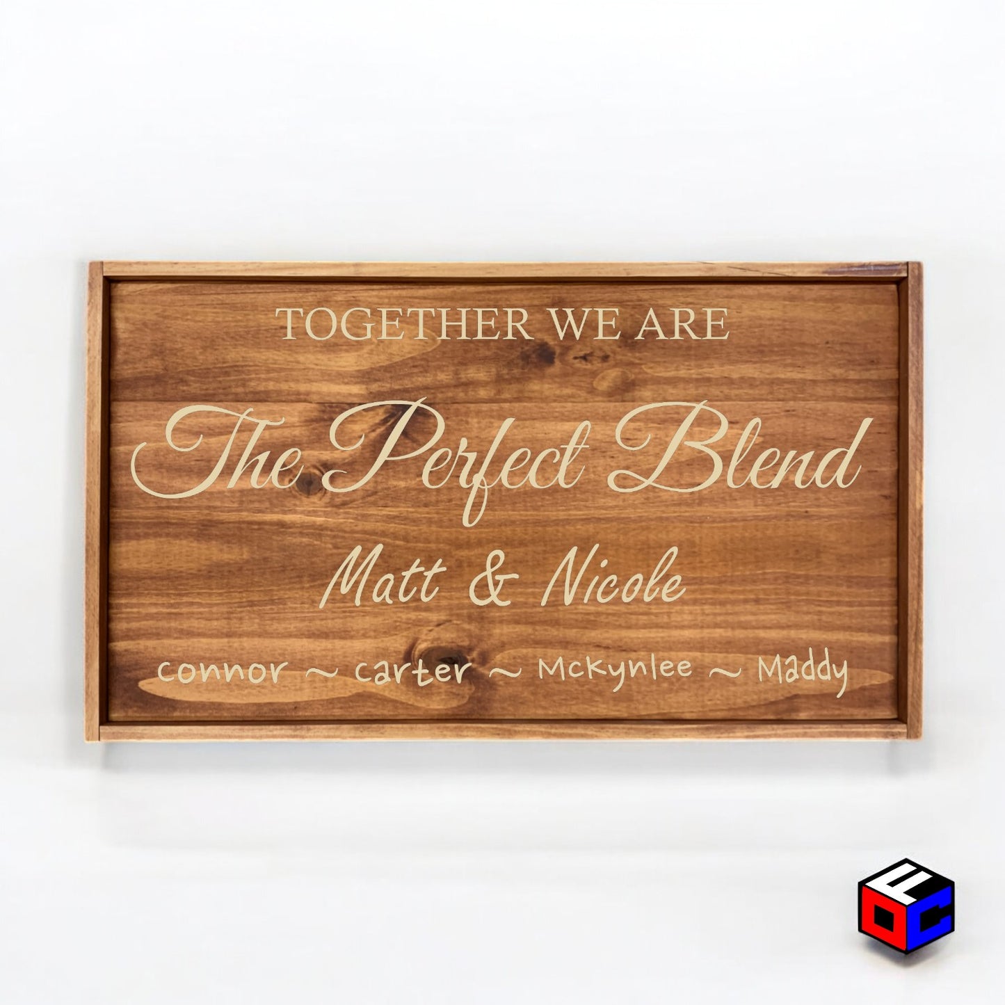 The Perfect Blend - Personalized Engraved Sign - Natural Engraving