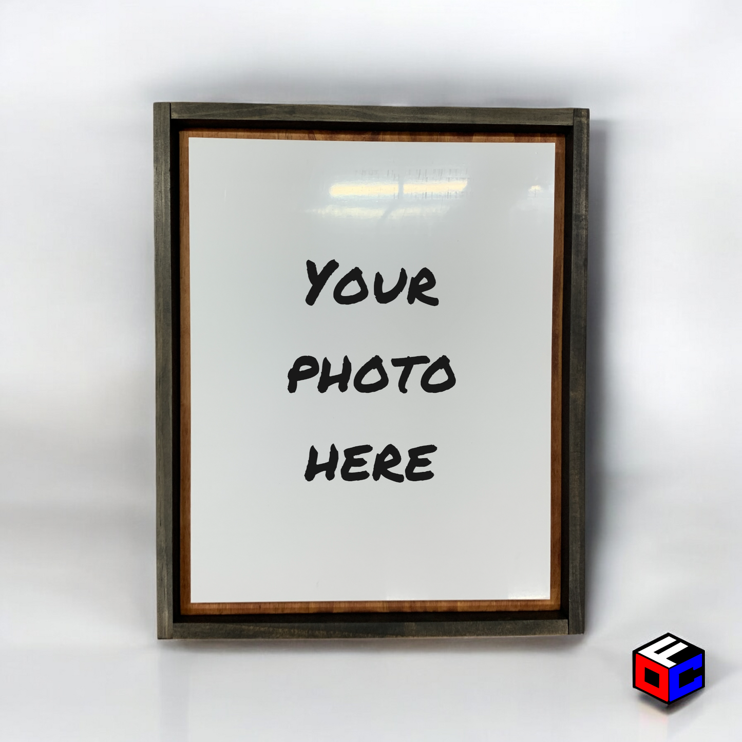 Personalized 8" x 10" Metal Photo in Magnetic Shadow Frame