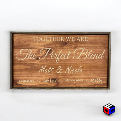 The Perfect Blend - Personalized Engraved Sign - Natural Engraving