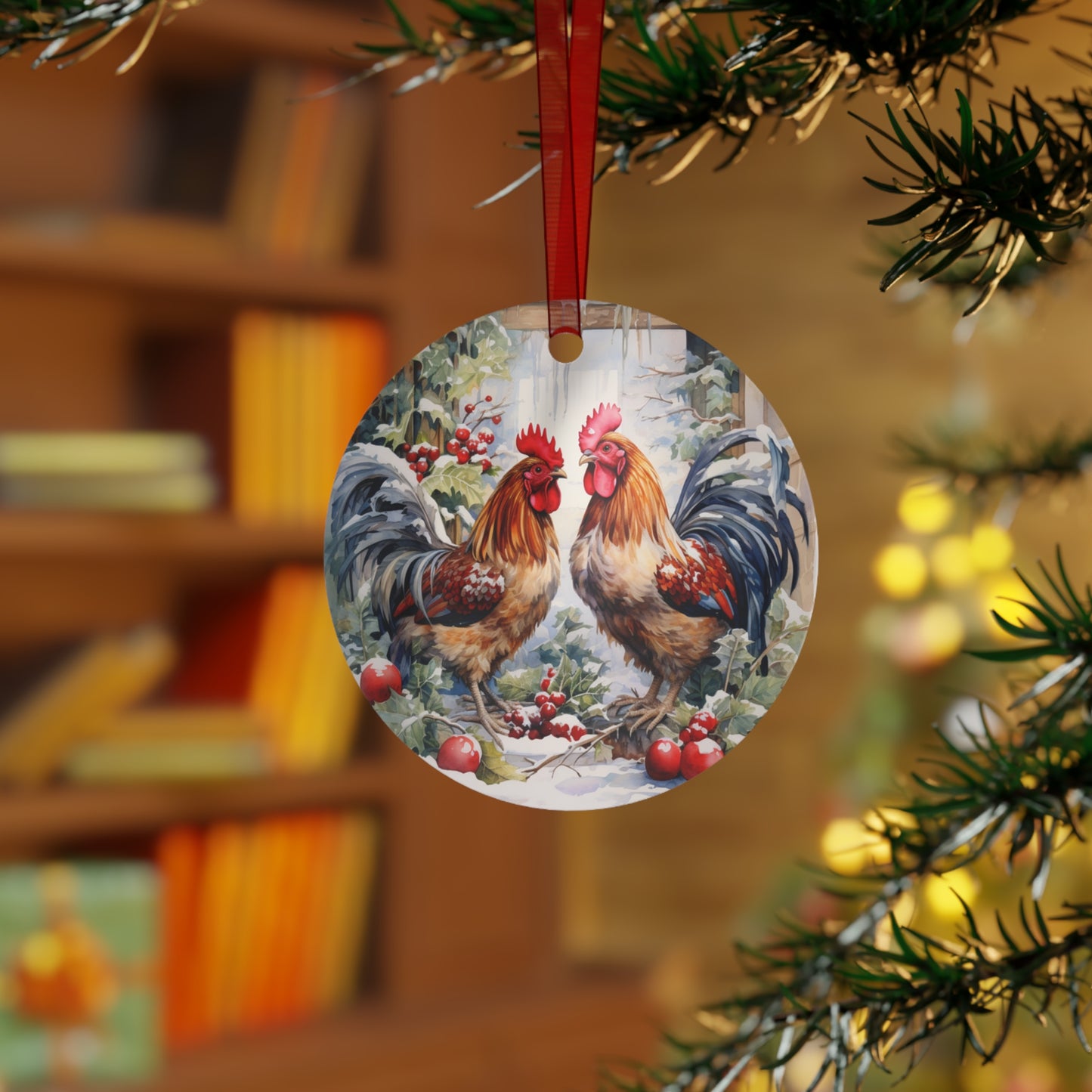 Christmas Chickens Ornament