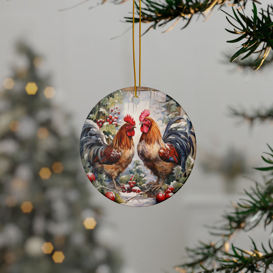 Christmas Chickens Ornament