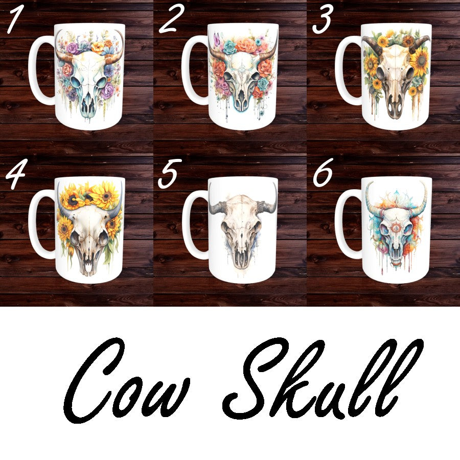 Cow Skull Mugs