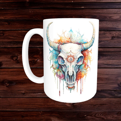 Cow Skull Mugs - Animal Coffee Cup - Farm Mug