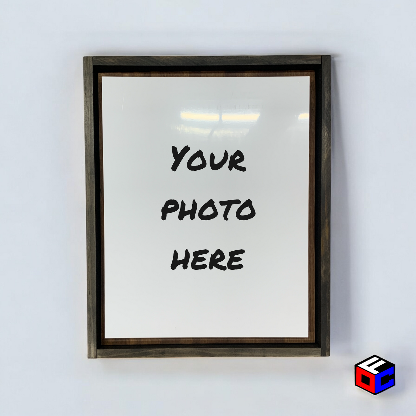 Personalized 8" x 10" Metal Photo in Magnetic Shadow Frame