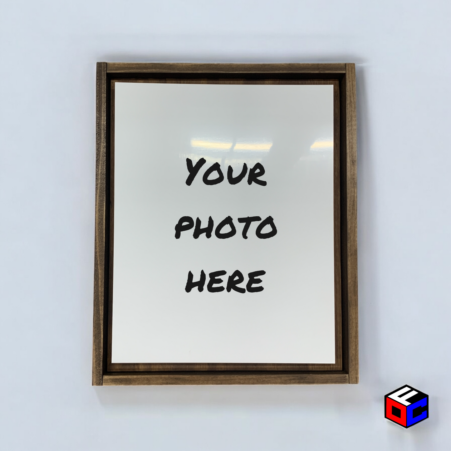 Personalized 8" x 10" Metal Photo in Magnetic Shadow Frame