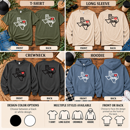 Deep in the Heart of Texas | T-Shirt, Long Sleeve, Crewneck & Hoodie