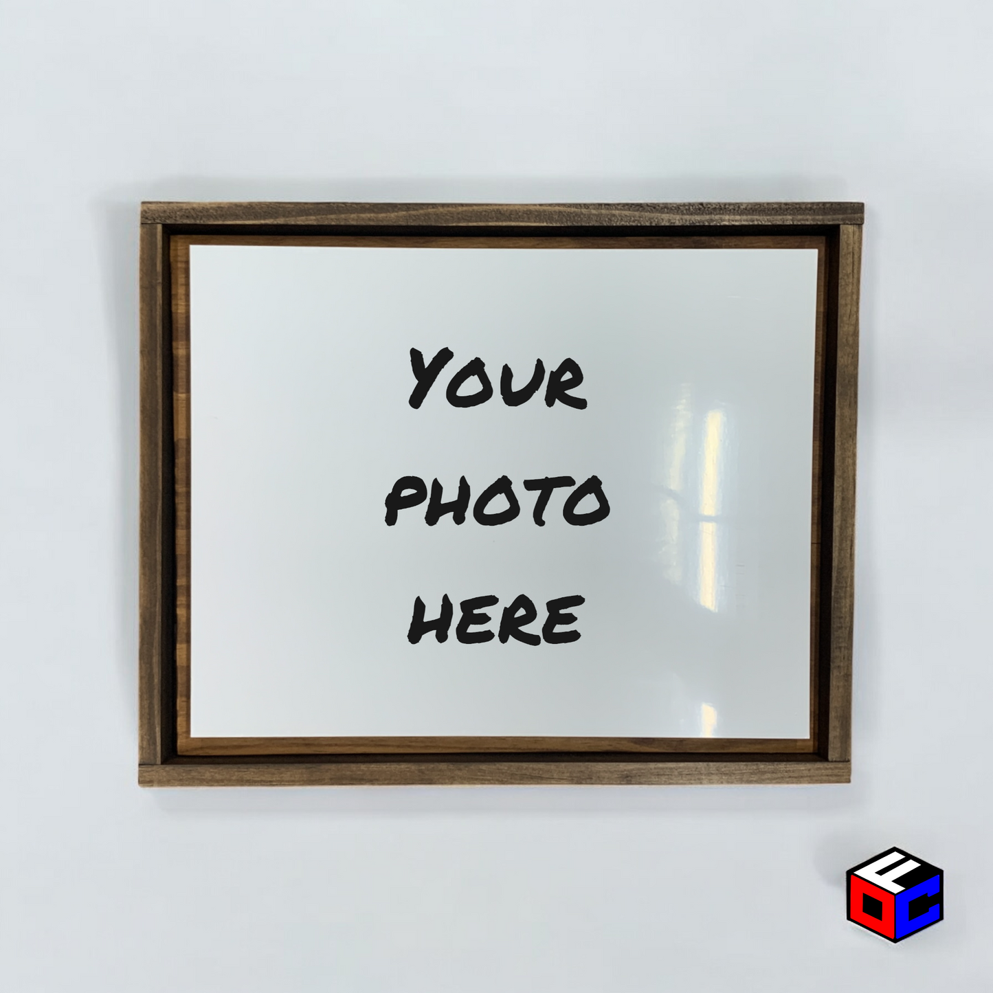 Personalized 8" x 10" Metal Photo in Magnetic Shadow Frame