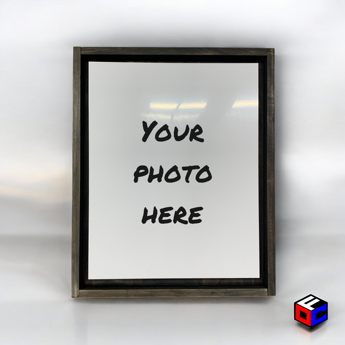 Personalized 8" x 10" Metal Photo in Magnetic Shadow Frame