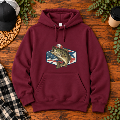 Patriotic Bass | American Fishing T-Shirt, Long Sleeve, Crewneck & Hoodie