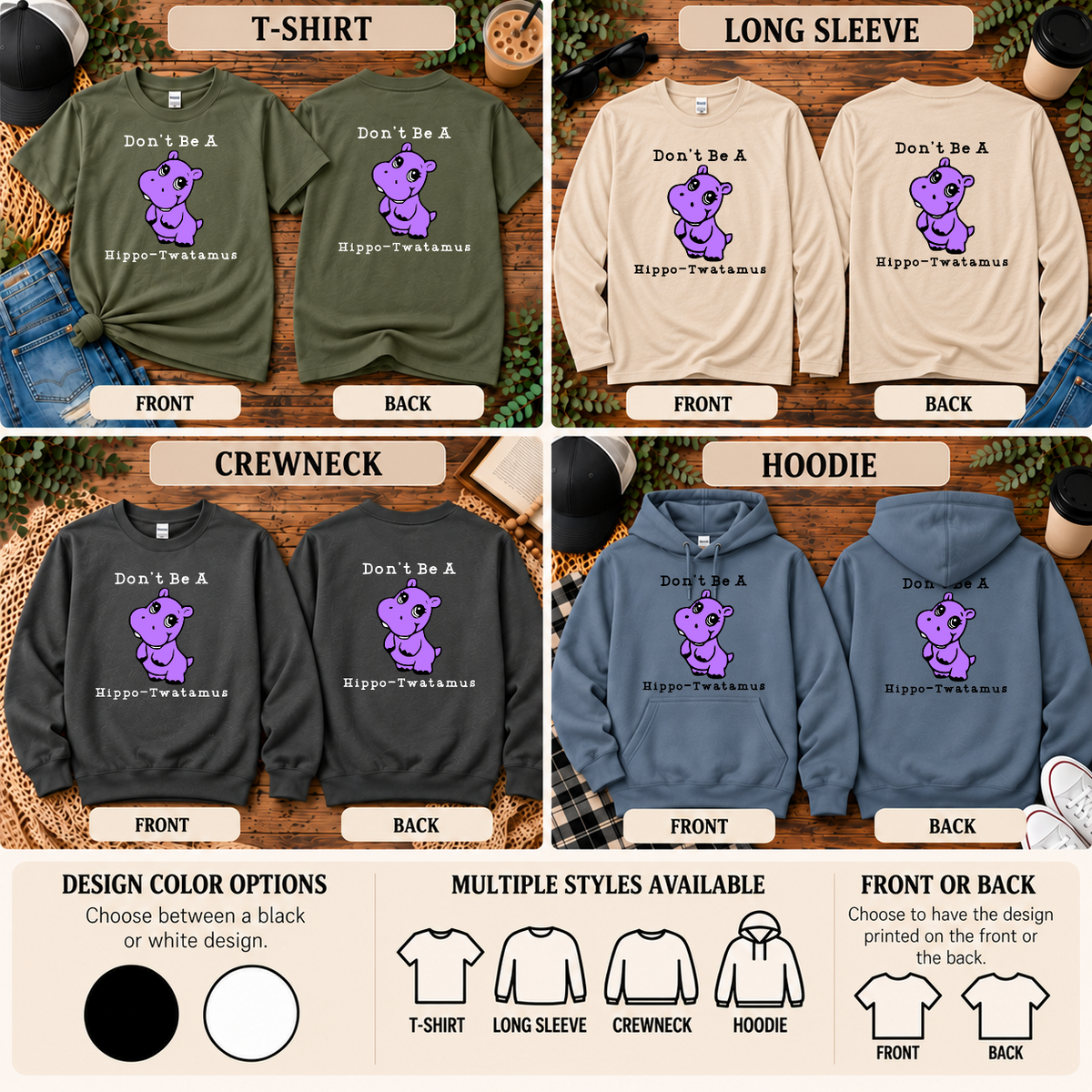 Don’t Be a Hippo-Twatamus Shirt | Funny Adult Humor Hippo Apparel