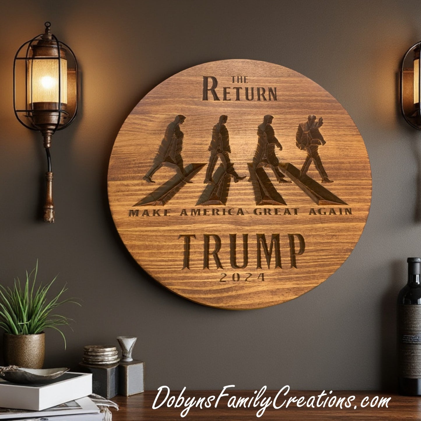 The Return of Trump Engraved Sign