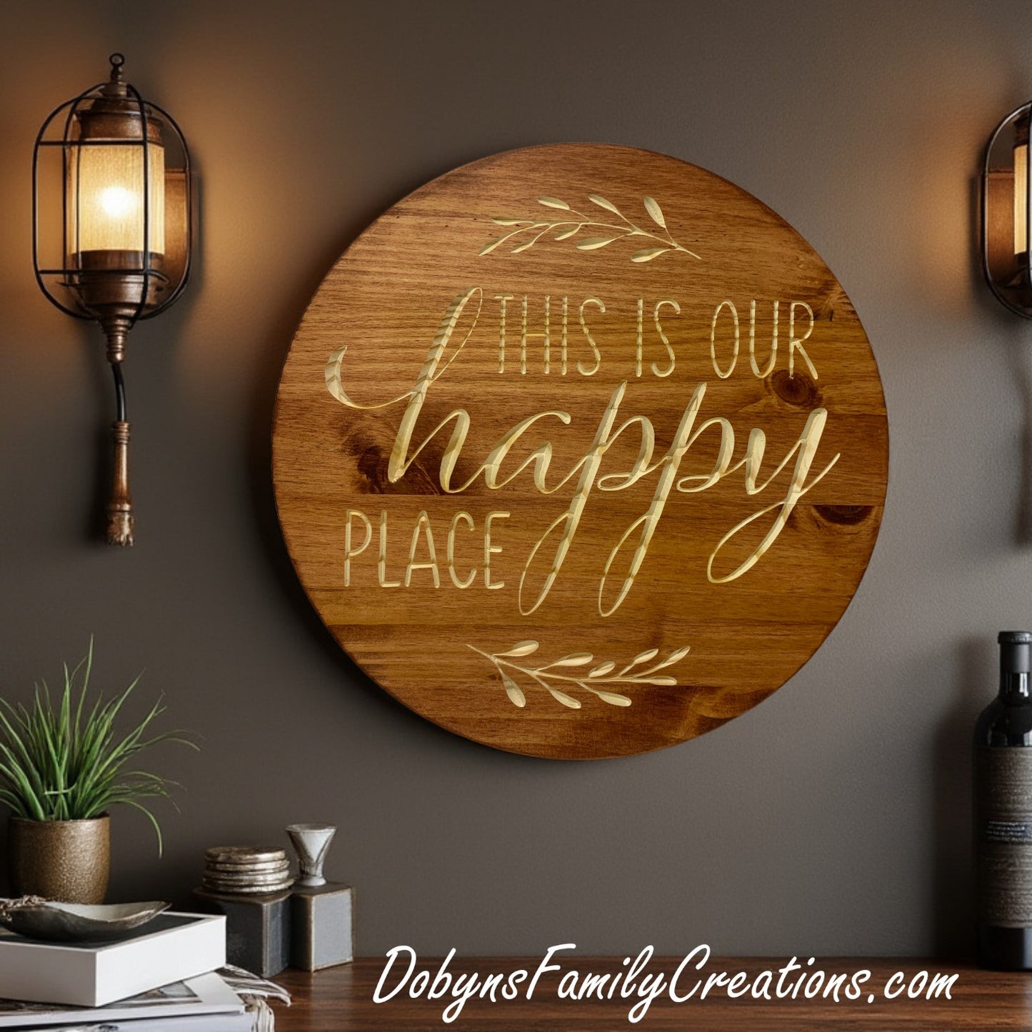 This Is Our Happy Place Engraved Sign