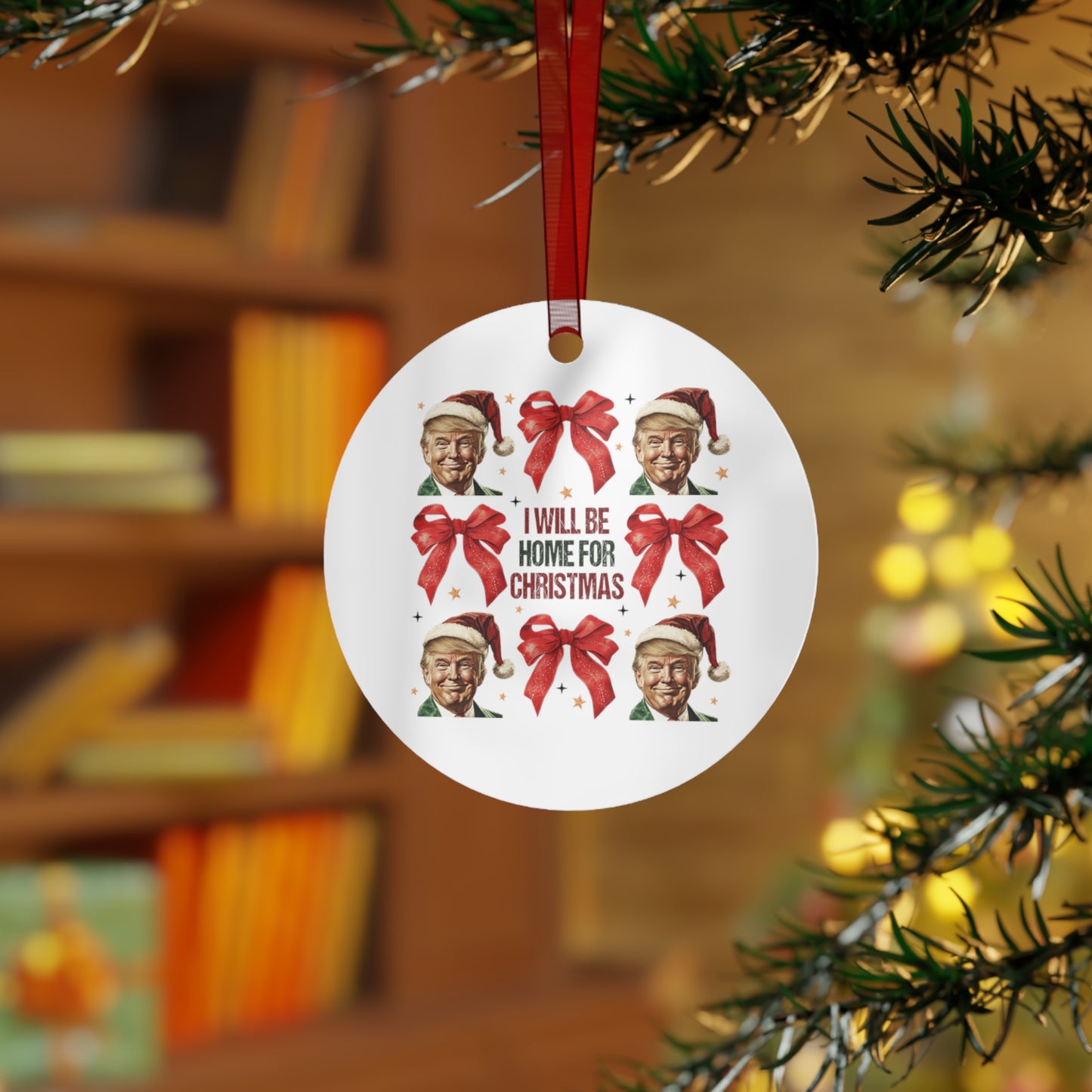 I Will Be Home For Christmas - Ribbons Ornament