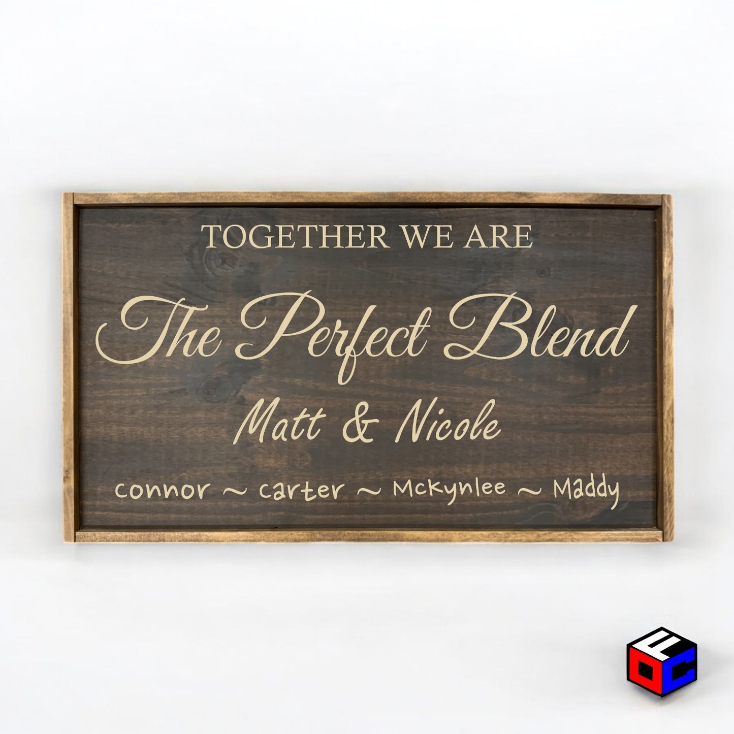 The Perfect Blend - Personalized Engraved Sign - Natural Engraving