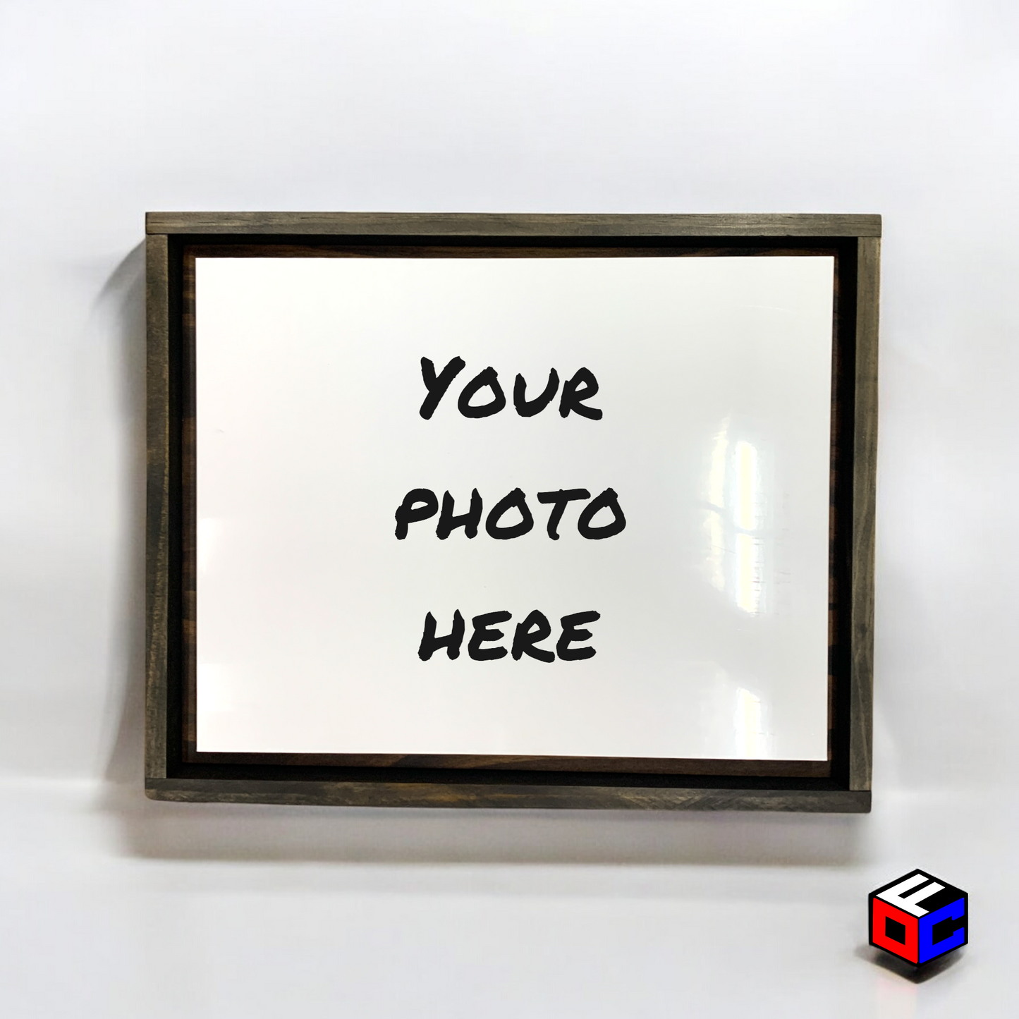 Personalized 8" x 10" Metal Photo in Magnetic Shadow Frame