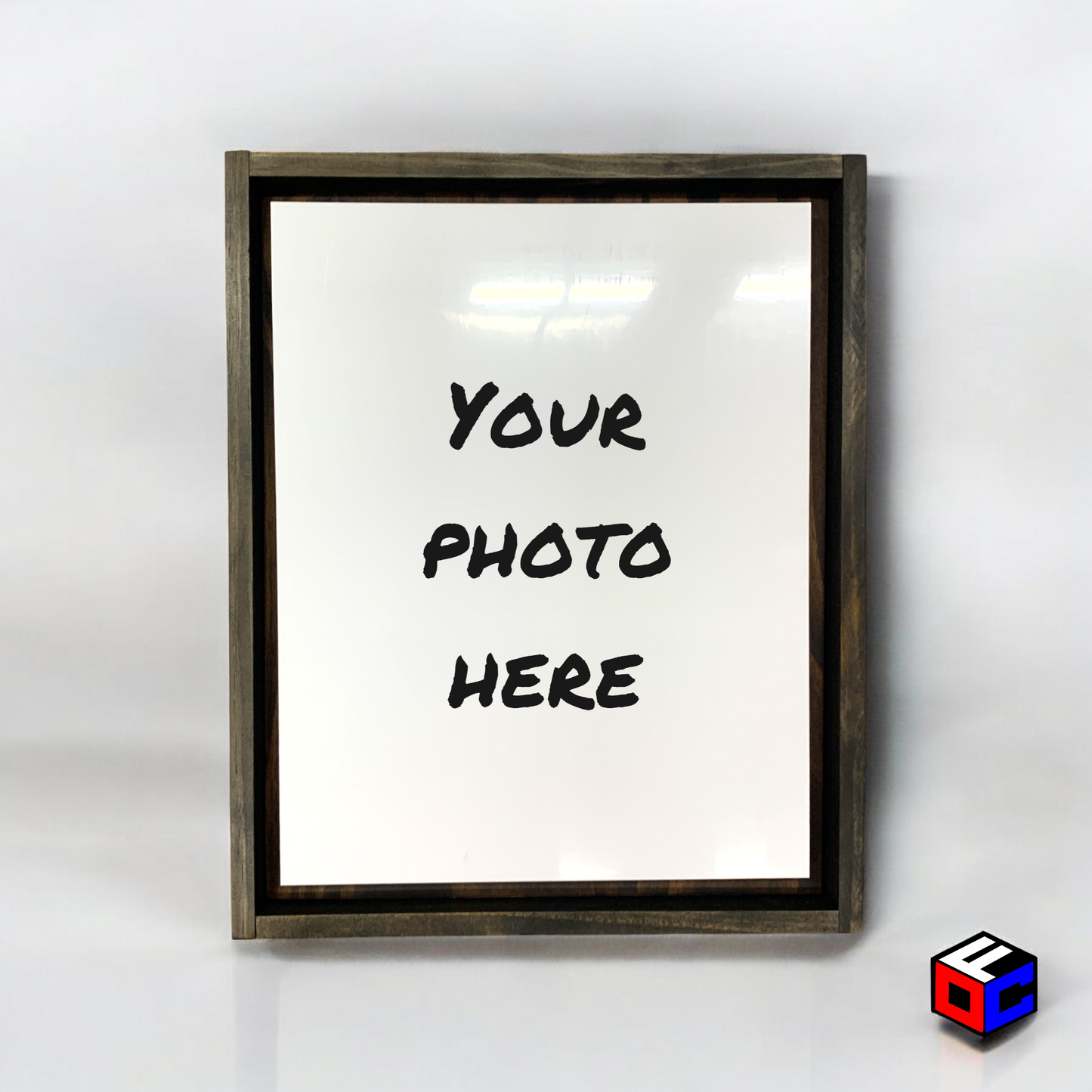 Personalized 8" x 10" Metal Photo in Magnetic Shadow Frame