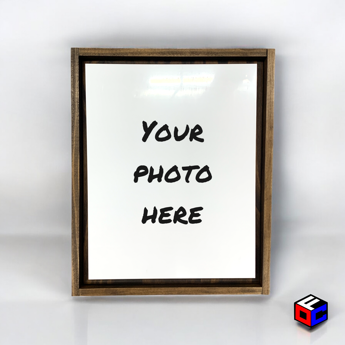 Personalized 8" x 10" Metal Photo in Magnetic Shadow Frame