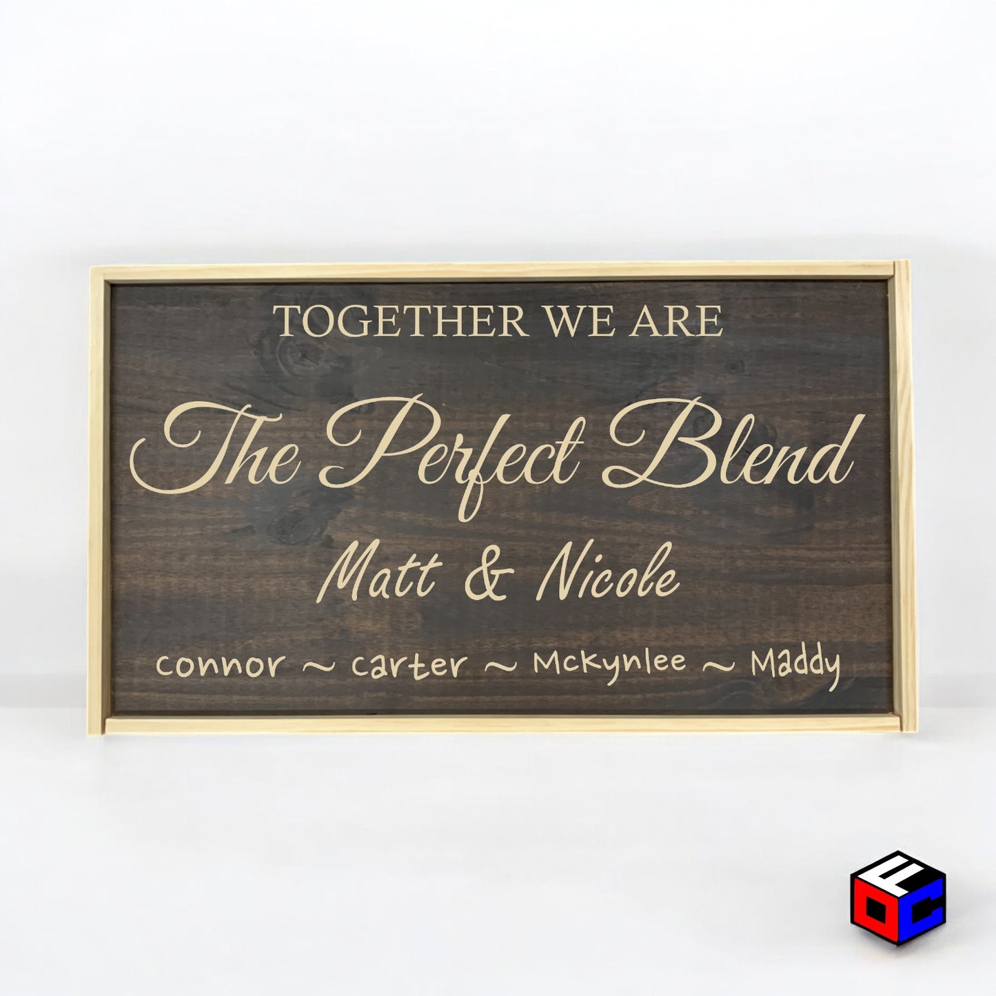 The Perfect Blend - Personalized Engraved Sign - Natural Engraving