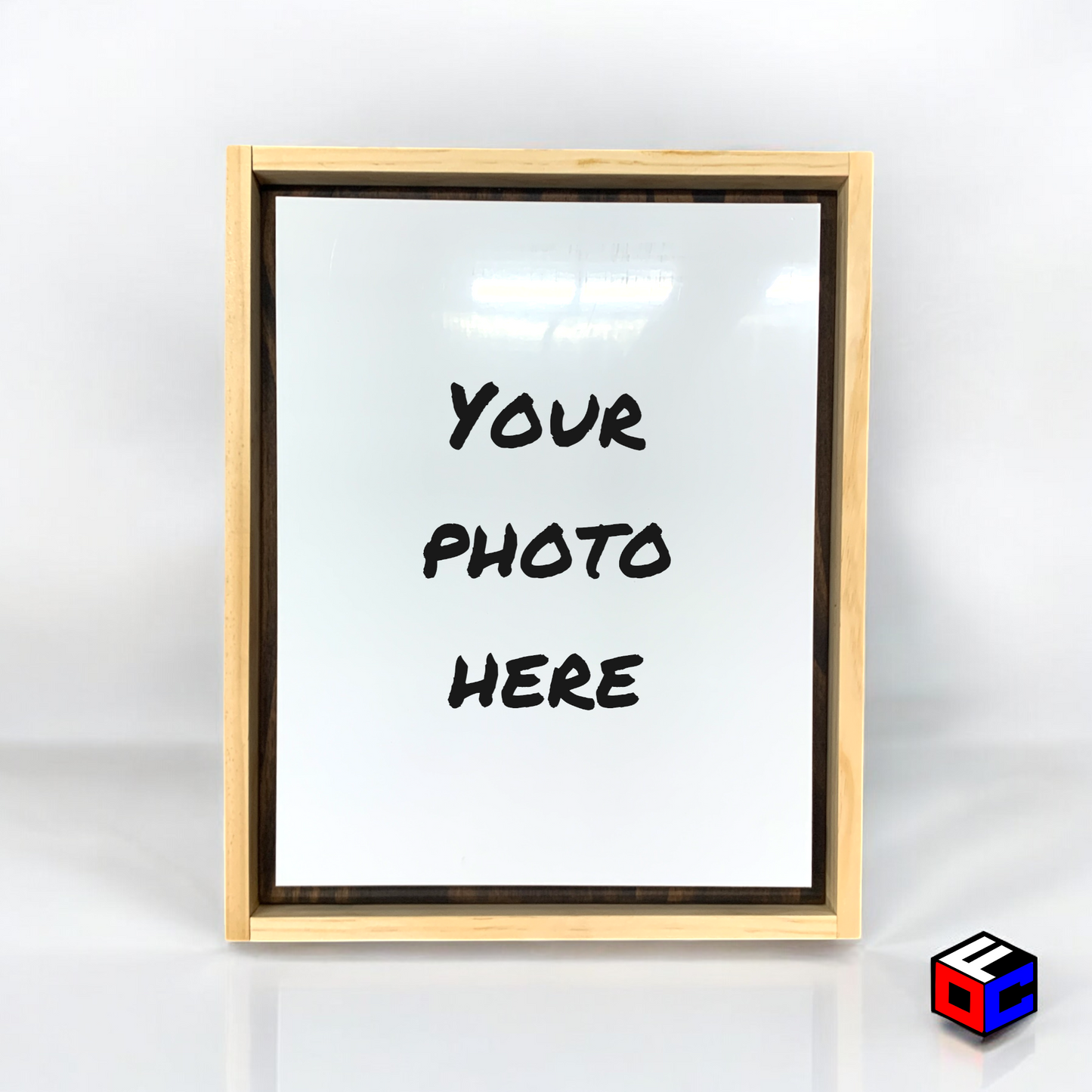 Personalized 8" x 10" Metal Photo in Magnetic Shadow Frame